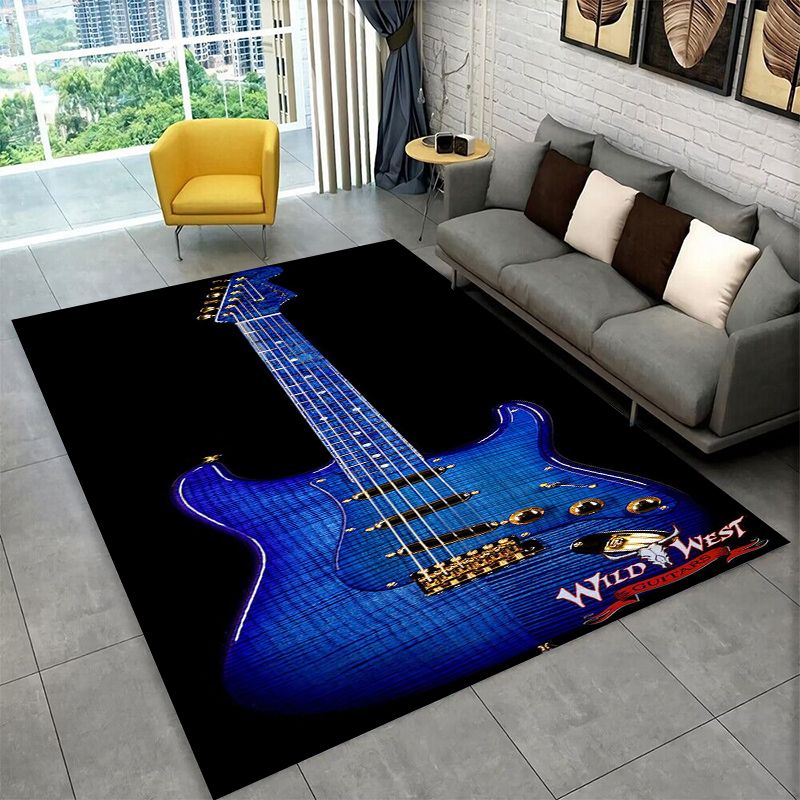 Musical Instrument Logo - Ретро-коврик с логотипом гитары Fender, нескользящий,