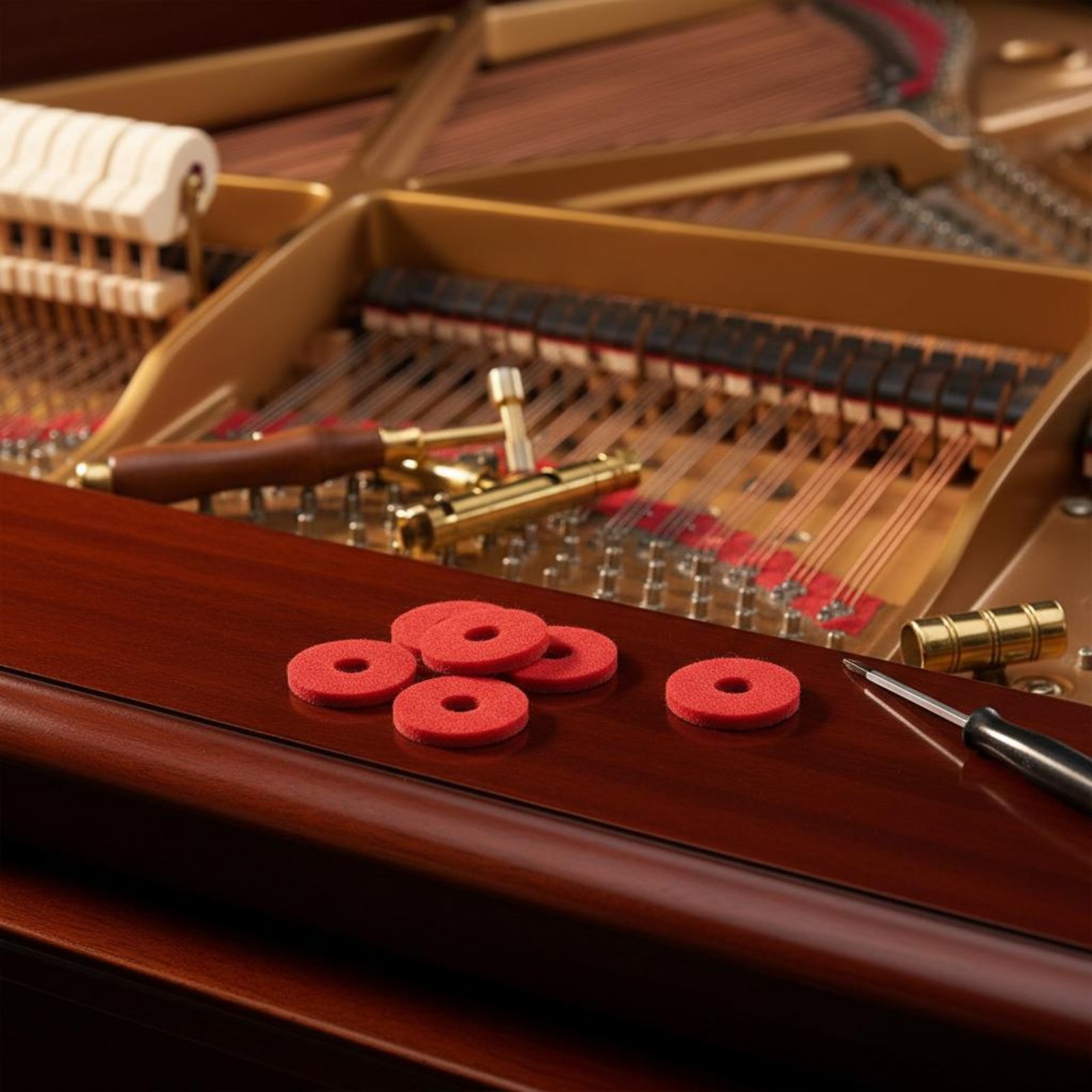 Musical Instrument Long - Красная войлочная прокладка для клавиш пианино,