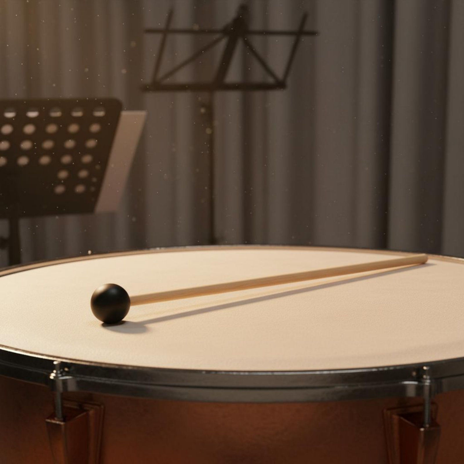 Musical Instrument Long - 2 штуки черных молоточков с шаровидной