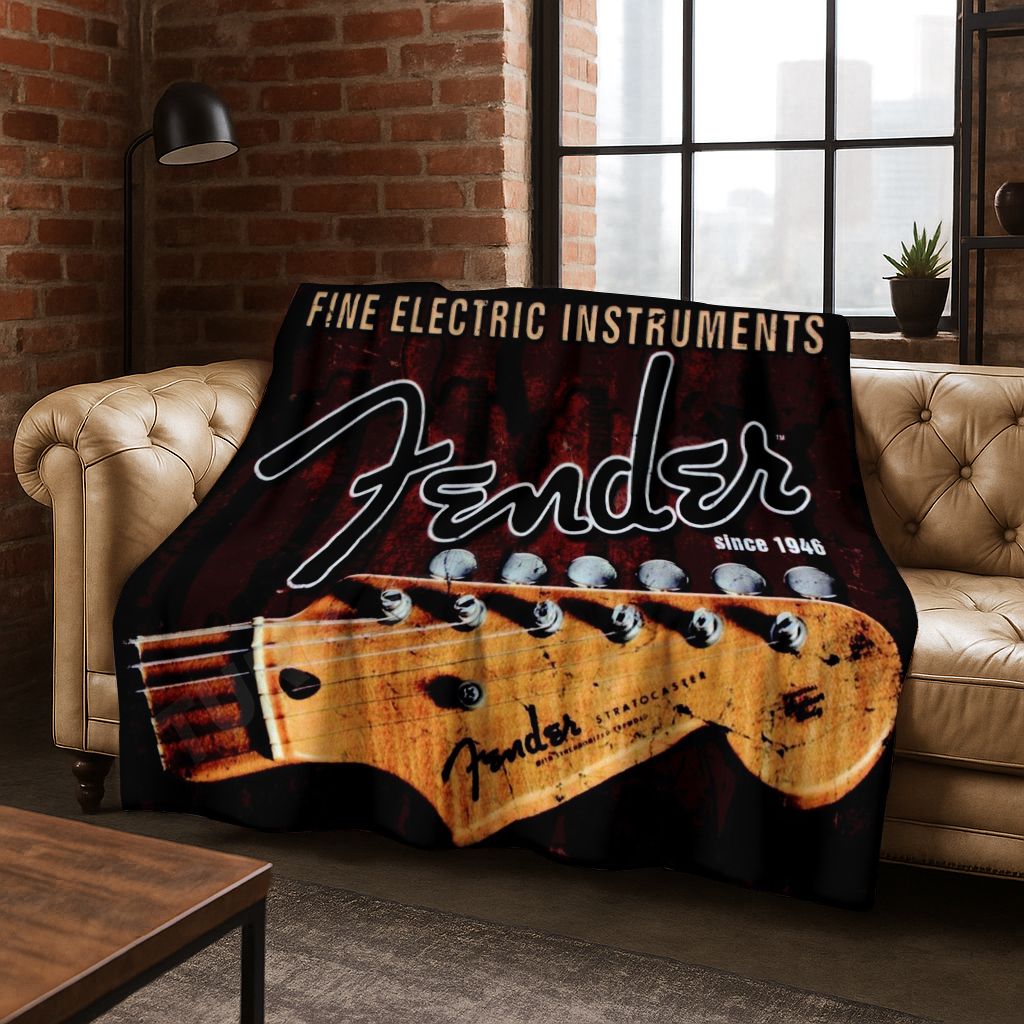 Модное фланелевое одеяло с лог – обзор и цена Musical Instrument Logo