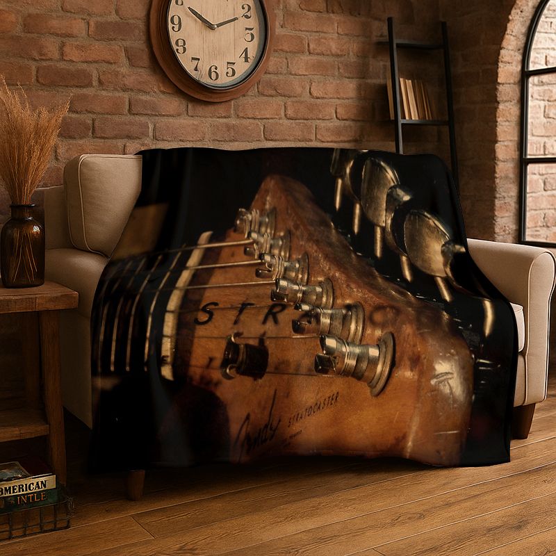 Мягкий фланелевый плед с логот – обзор и цена Musical Instrument Logo